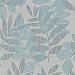 Chimera Turquoise Flocked Leaf Wallpaper