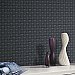 Chet Charcoal Tile Texture Wallpaper