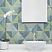 Simpson Blue Geometric Wood Wallpaper