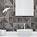 Simpson Grey Geometric Wood Wallpaper