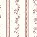 Drottningholm Rose Floral Stripe Wallpaper