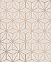 Augustin Rose Gold Geometric Wallpaper