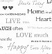 Happy Home Grey Text Wallpaper