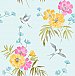 Riva Blue Floral Wallpaper
