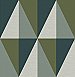 Aspect Green Geometric Faux Grasscloth Wallpaper
