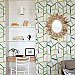 Tate Green Geometric Linen Wallpaper