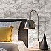 Stratum Grey Geometric Faux Wood Wallpaper