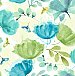 Zahra Turquoise Floral Wallpaper