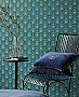 Garden Party Dark Blue Raindrops Wallpaper