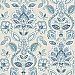 Rayleigh Blue Floral Damask Wallpaper