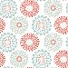 Sunkissed Coral Floral Wallpaper