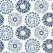 Sunkissed Blue Floral Wallpaper