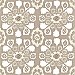 Valencia Taupe Ikat Floral Wallpaper