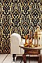 Sahrzad Gold Nouveau Damask Wallpaper