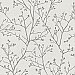 Koura Silver Budding Branches Wallpaper