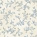 French Nightingale Blueberry Toile Wallpaper