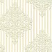 Rowan Champagne Damask Stripe Wallpaper