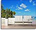Tropical Escape Peel & Stick Canvas Wall Mural Roomsetting
