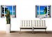 Tropical Beach Window #2 One-Piece Canvas Peel and Stick Wall Mural 