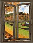  Vermont Cabin Window Peel & Stick (1 piece) Canvas Wall Mural