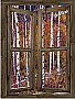 Wilderness Cabin Window Peel and Stick (1 piece) Canvas Wall Mural