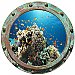 Undersea Porthole #4 Peel and Stick Canvas Wall Mural