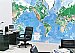 Deluxe Executive Laminated world map wall mural c900
