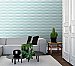Verdon Aquamarine Geometric Wallpaper