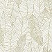 Canales White Gold Inked Leaves Wallpaper