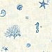 Boca Raton Blue Seashells Wallpaper