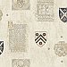 Scholar Beige Crest Wallpaper