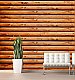 Log Cabin (Red Cedar) CANVAS Peel and Stick Mural