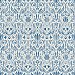 Ludvig Blue Floral Ogee Wallpaper