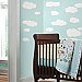 CLOUDS (WHITE BKGND) PEEL & STICK WALL DECALS