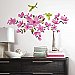 PINK FLOWERING VINE PEEL AND STICK WALL DECALS