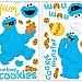 SESAME STREET - ME LOVE COOKIE MONSTER PEEL AND STICK WALL DECALS