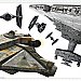 STAR WARS REBEL & IMPERIAL SHIPS PEEL AND STICK GIANT WALL DECALS