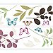 BOTANICAL BUTTERFLY PEEL AND STICK WALL DECALS