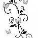 SCROLL SCONCE PEEL AND STICK WALL DECALS WITH BENDABLE BUTTERFLY MIRRORS