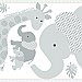 BABY SAFARI ANIMALS PEEL AND STICK GIANT WALL DECALS