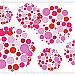 BRIGHT FLORAL DOT PEEL AND STICK GIANT WALL DECALS