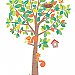 WOODLAND CREATURES TREE PEEL AND STICK GIANT WALL DECALS