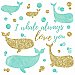 I WHALE ALWAYS LOVE YOU PEEL AND STICK WALL DECALS WITH GLITTER