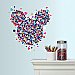 MINNIE MOUSE HEART CONFETTI PEEL AND STICK GIANT WALL DECALS WITH GLITTER