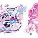 MY LITTLE PONY THE MOVIE WATERCOLOR PEEL AND STICK WALL DECALS