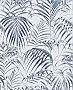 Raja Blue Palm Wallpaper