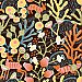 Korall Orange Meadow Wallpaper