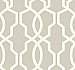 Ashford House Hourglass Trellis Wallpaper - White/Gray
